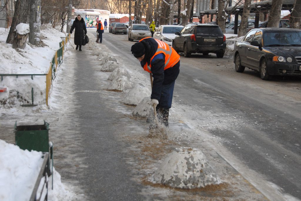 Нижегородские тротуары будут посыпать мраморной крошкой