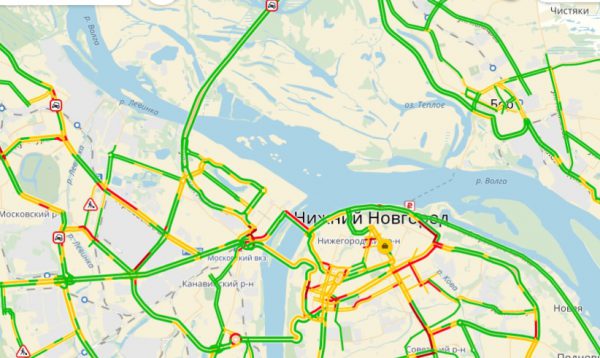 Пробки нижний новгород борский мост сейчас онлайн карта смотреть бесплатно без регистрации