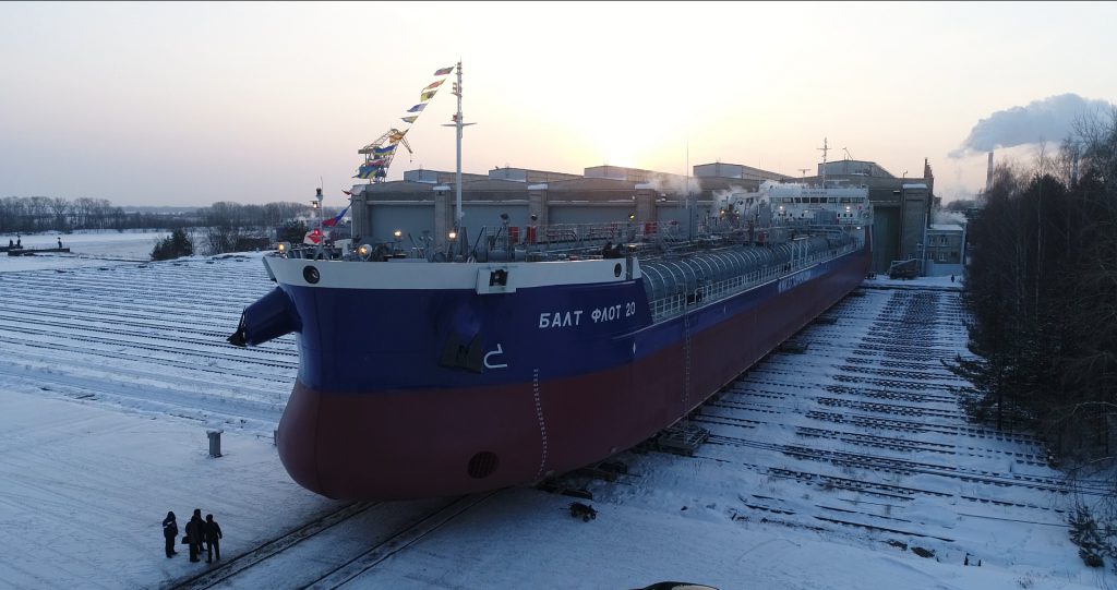 Пятый танкер-химовоз спустили на воду на заводе «Красное Сормово»