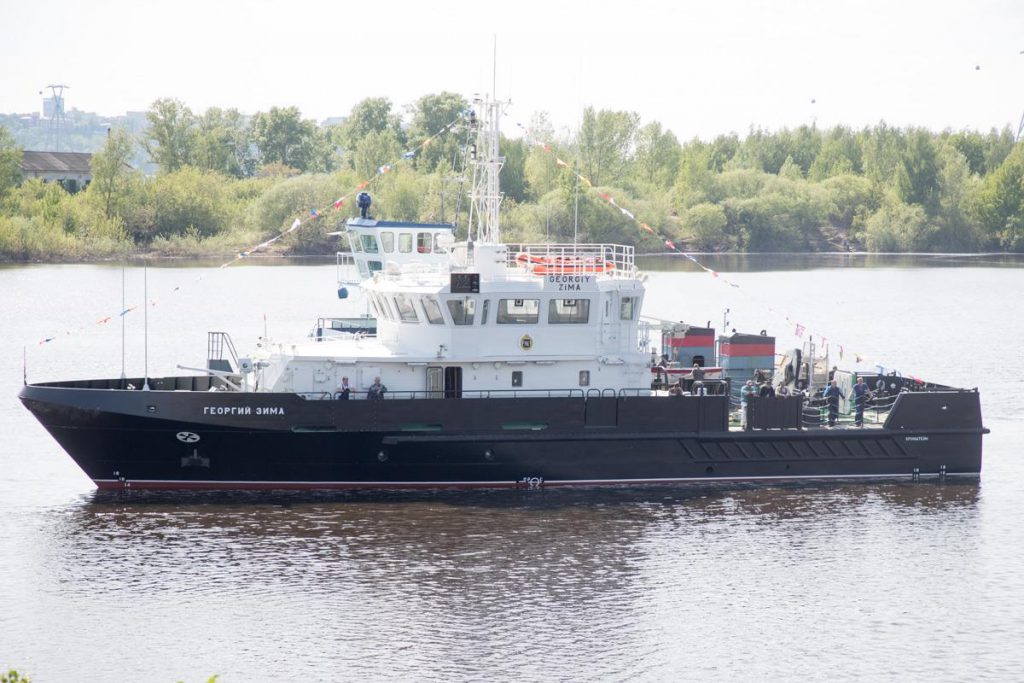Уникальный катер-гидрограф «Георгий Зима» спустили на воду в Нижегородской области