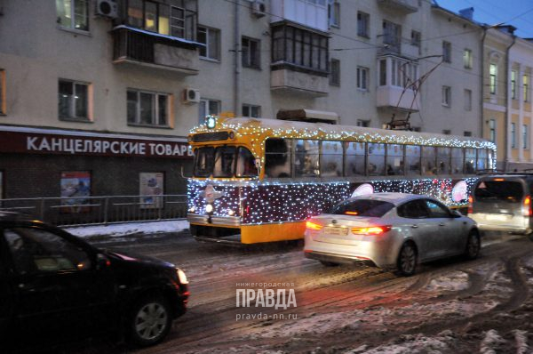 Новогодние трамваи прокатят нижегородцев по городу