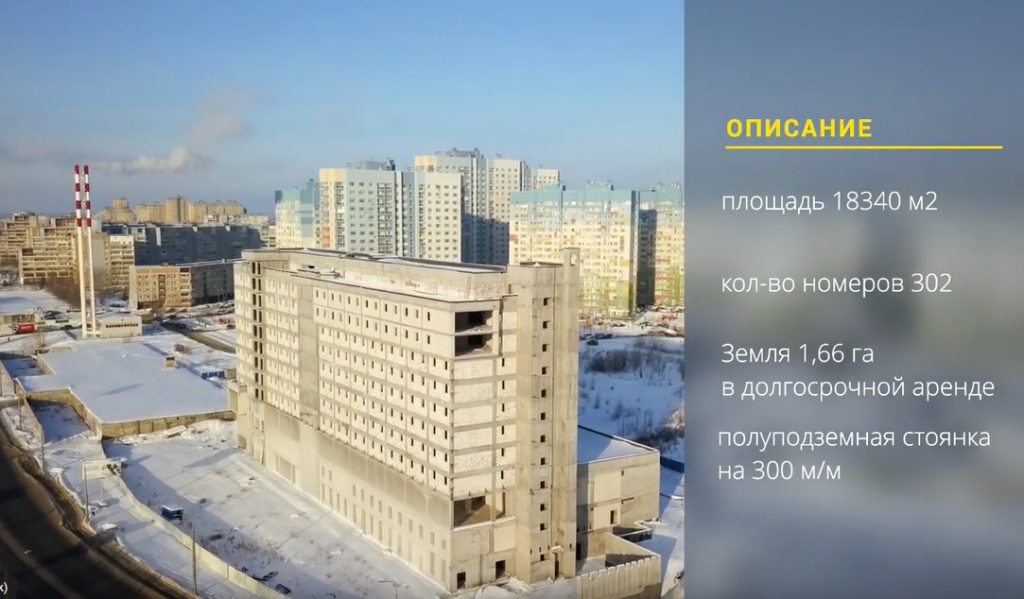 Отель-недострой рядом со стадионом «Нижний Новгород» продают за 6 млн долларов