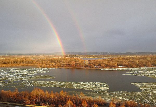 Фото дня. Нижегородцы увидели первую радугу в этом году