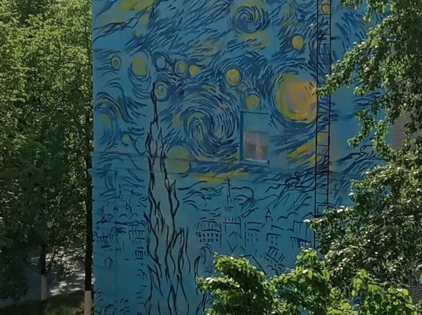 Самая масштабная репродукция «Звездной ночи» Ван Гога появится на жилом доме в Дзержинске