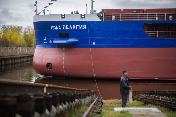 Сухогруз «Пола Пелагея» спустили на воду в Нижнем Новгороде