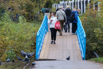 Два пешеходных моста через реку Левинка уже отремонтировали после обращения жителей к мэру Владимиру Панову