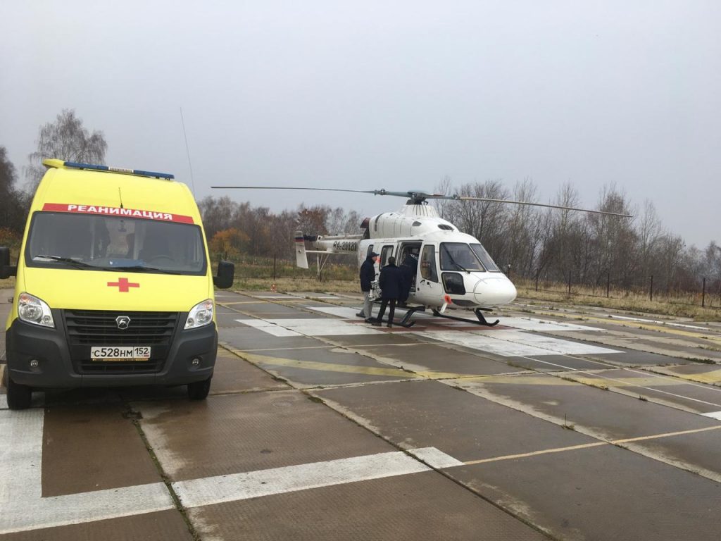 Подросток из Арзамаса экстренно доставлен в Нижний Новгород вертолетом санитарной авиации