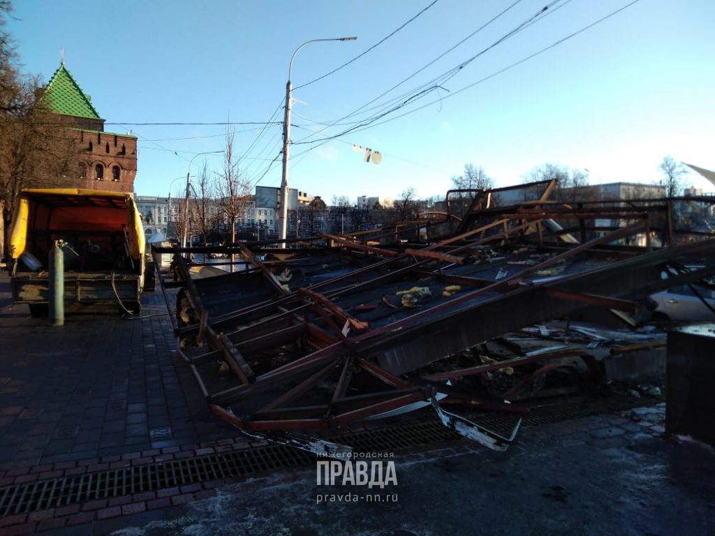Павильон полиции разобрали в центре Нижнего Новгорода