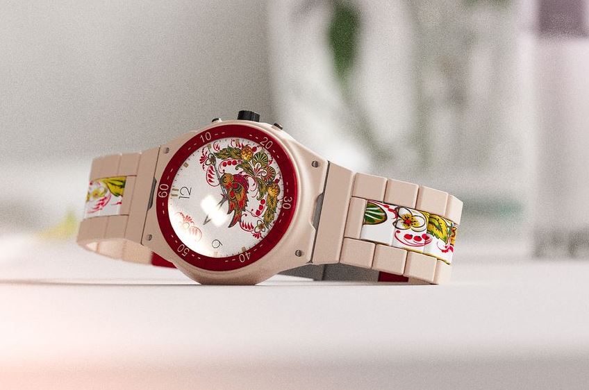 Дизайн наручных часов с хохломской росписью нижегородской студентки вошел в шорт-лист Всероссийского конкурса