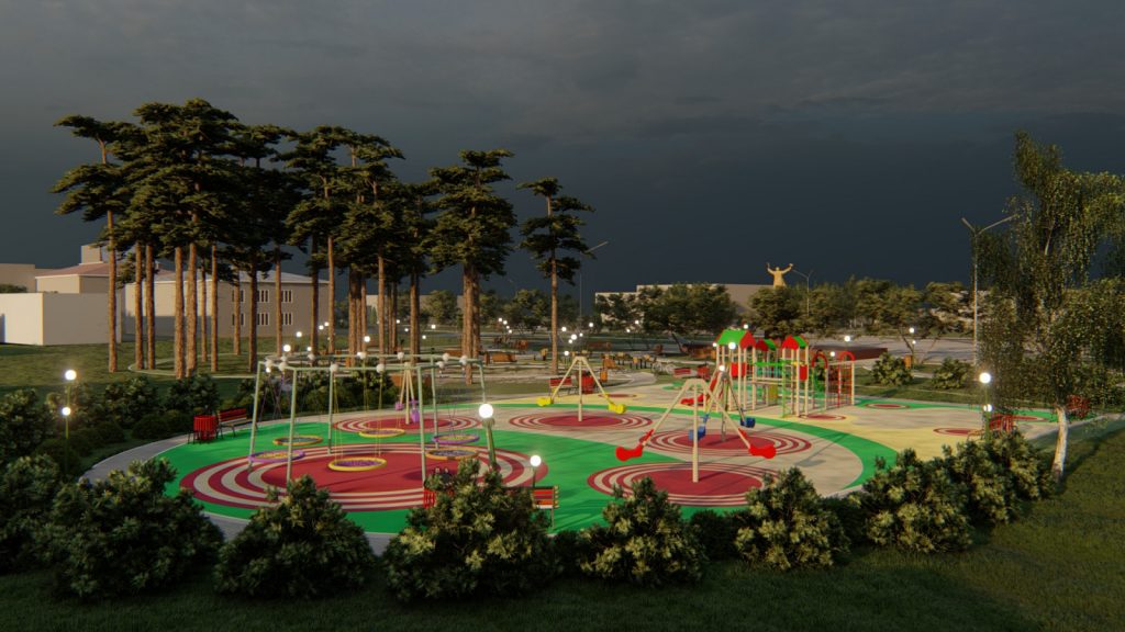 Детская игровая площадка, велопарковка и круговые лавочки появятся в р. п. Шатки Нижегородской области
