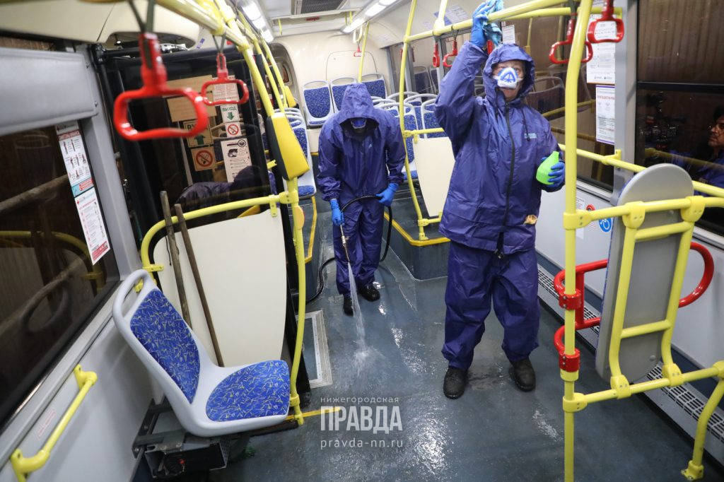 Минтранс и Роспотребнадзор проверили, как организована дезинфекция нижегородских автобусов