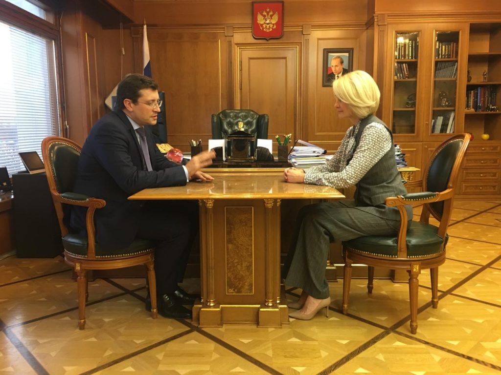 Вице-премьер правительства РФ Виктория Абрамченко и Глеб Никитин провели рабочую встречу
