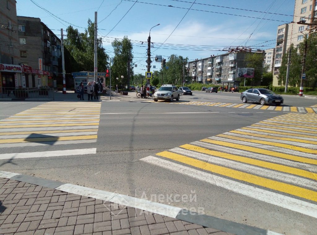В Дзержинске появился первый диагональный пешеходный переход