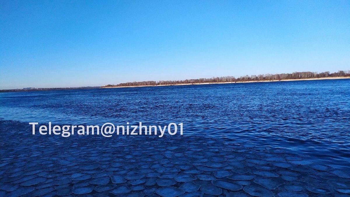 «Блинчатый лёд» образовался на Волге в Нижнем Новгороде