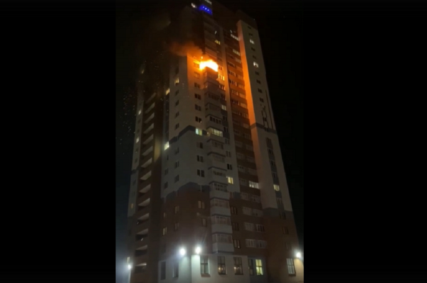 115 человек эвакуировали из-за пожара в самом высоком жилом доме в Дзержинске