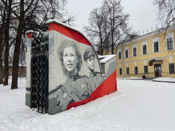 Еще одно граффити, посвященное Великой Победе, появилось на территории Нижегородского кремля