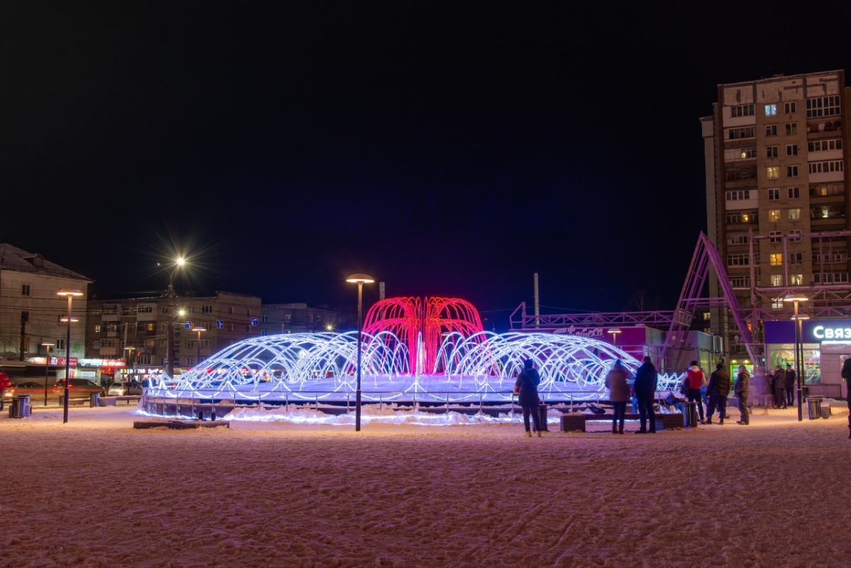 Световой фонтан в Дзержинске будет работать всю зиму