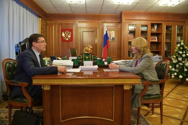 >Татьяна Голикова и Глеб Никитин провели рабочую встречу в Москве
