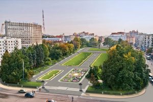 Освещение обновили в сквере на площади Горького в Нижнем Новгороде