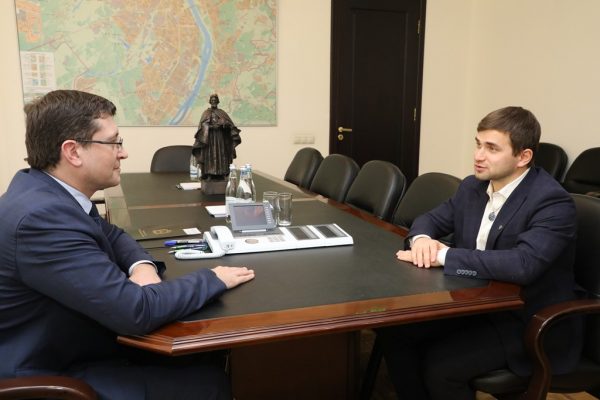 Глеб Никитин провел рабочую встречу с&nbsp;победителем конкурса «Лидеры России-2020» Ильей Степановым