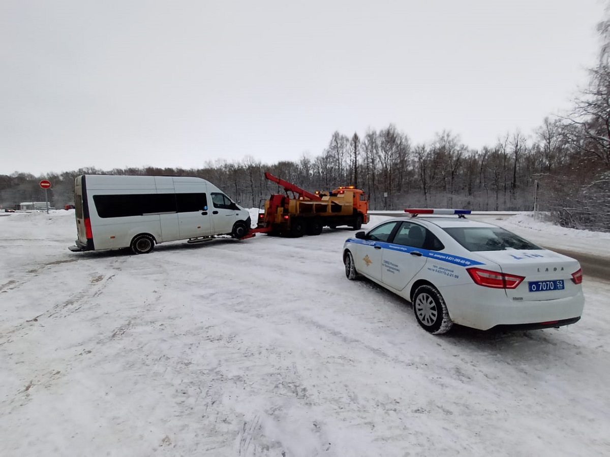 Автобус нелегального перевозчика арестован на маршруте Нижний Новгород — Богородск и перемещен на спецстоянку