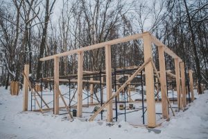 Каркас первой читальни в нижегородском парке «Швейцария» собрали на&nbsp;80%
