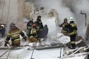 Опубликованы фото обрушения на Мещерском бульваре, где произошел хлопок бытового газа