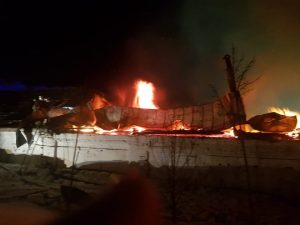 Опубликовано видео пожара на территории Оранского мужского монастыря