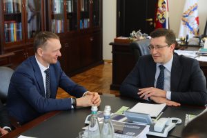 Глеб Никитин обсудил с&nbsp;президентом корпорации «Технониколь» Сергеем Колесниковым планы по&nbsp;созданию биатлонного комплекса в&nbsp;регионе