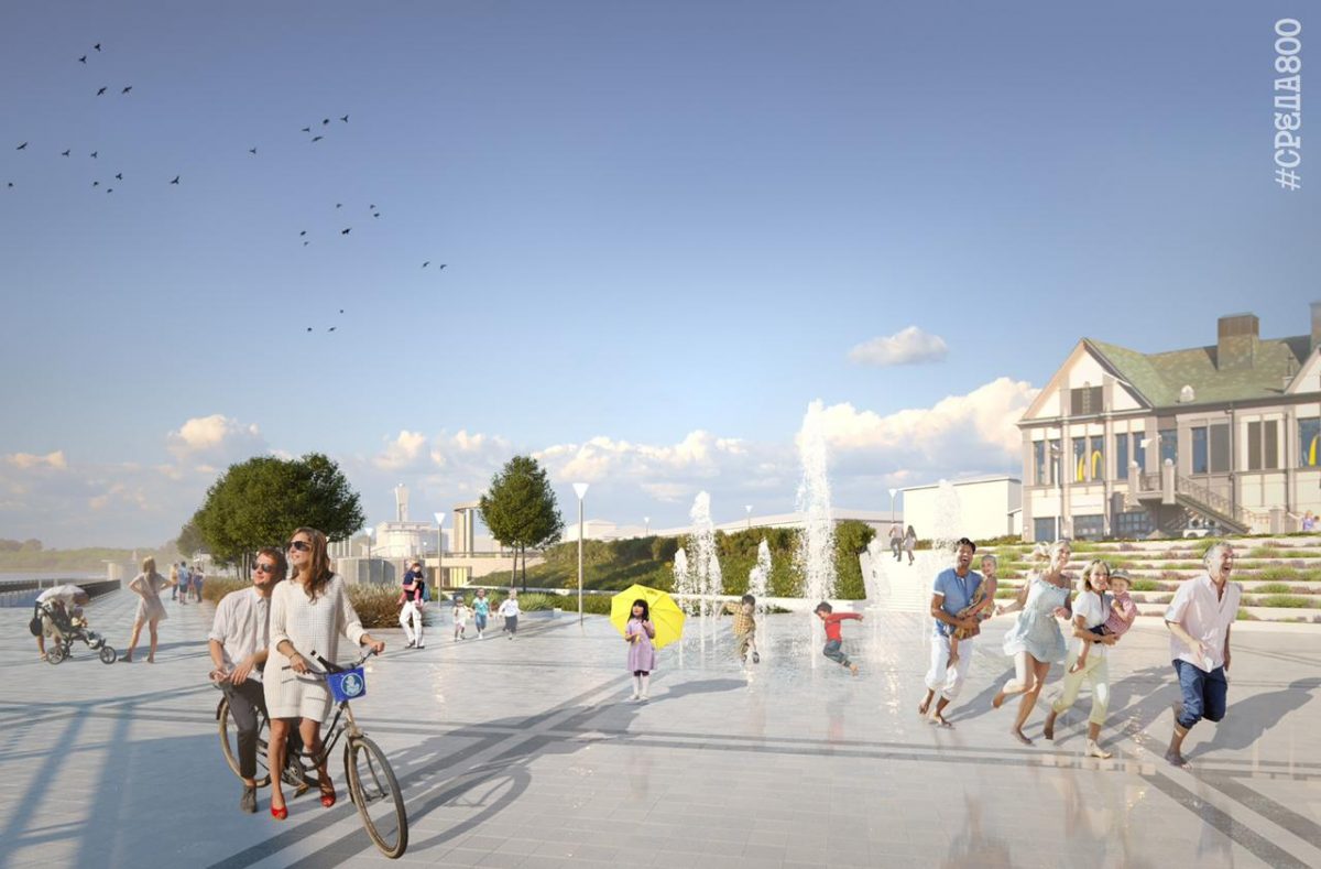 Светомузыкальный фонтан с водным экраном станет одним из важных элементов Нижневолжской набережной