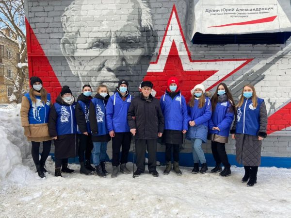 Портрет участника Великой Отечественной войны появился на&nbsp;улице Красносельской в&nbsp;Нижнем Новгороде