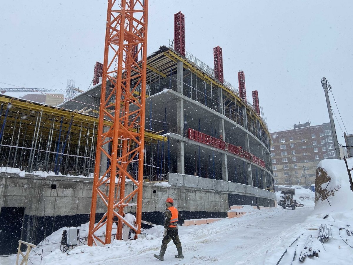 Корпуса Школы 800 в Нижнем Новгороде построены на 63%