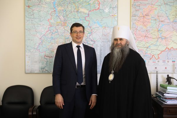 Глеб Никитин и&nbsp;митрополит Нижегородский и&nbsp;Арзамасский Георгий обсудили подготовку к&nbsp;празднованию 800-летия Нижнего Новгорода