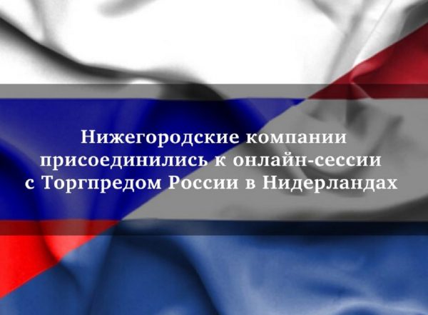 Нижегородские компании присоединились к&nbsp;Часу с&nbsp;торгпредом&nbsp;РФ в&nbsp;Королевстве Нидерландов
