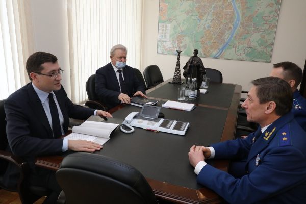Глеб Никитин провел встречу с&nbsp;прокурором Нижегородской области Андреем Травкиным