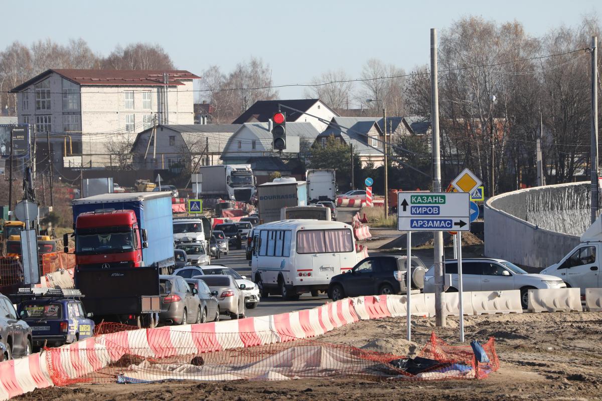 Транспортная развязка в Ольгине Нижегородской области построена более чем  на 60% 1 апреля 2021 года | Нижегородская правда