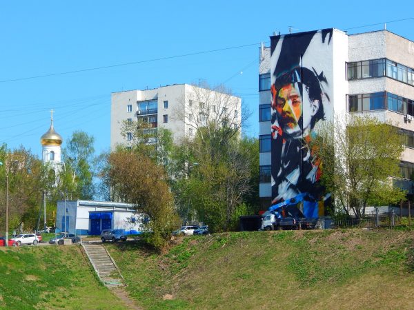 Новый стрит-арт с Максимом Горьким появился в Нижнем Новгороде