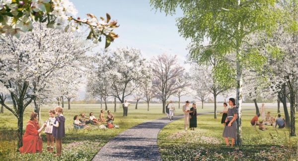 Ольга Гусева ознакомилась с&nbsp;ходом благоустройства парка в&nbsp;Первомайске