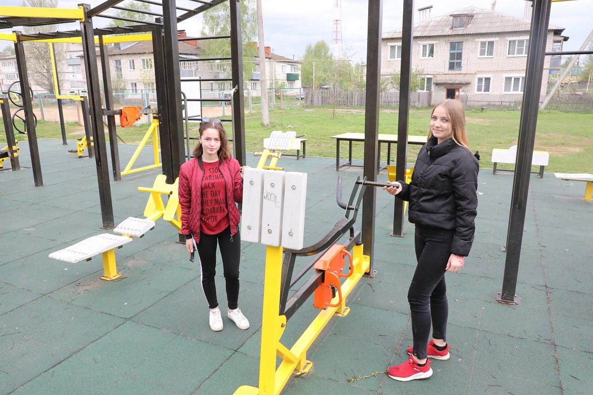 Местные жители могут заниматься спортом на новых площадках