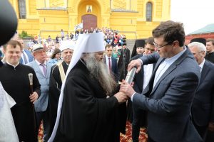 На Стрелке в Нижнем Новгороде заложили капсулу в основание памятника Александру Невскому