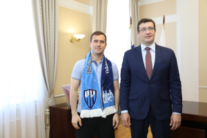 Глеб Никитин провел встречу с&nbsp;новым главным тренером&nbsp;ФК «Нижний Новгород» Александром Кержаковым
