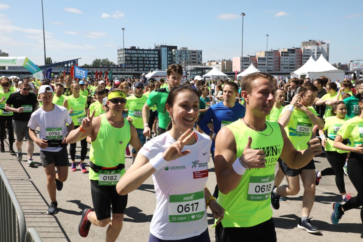 Многие из сторонников здорового образа жизни вышли на старт Зелёного марафона