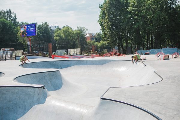 Скейт площадка в нижегородском парке «Швейцария» полностью готова
