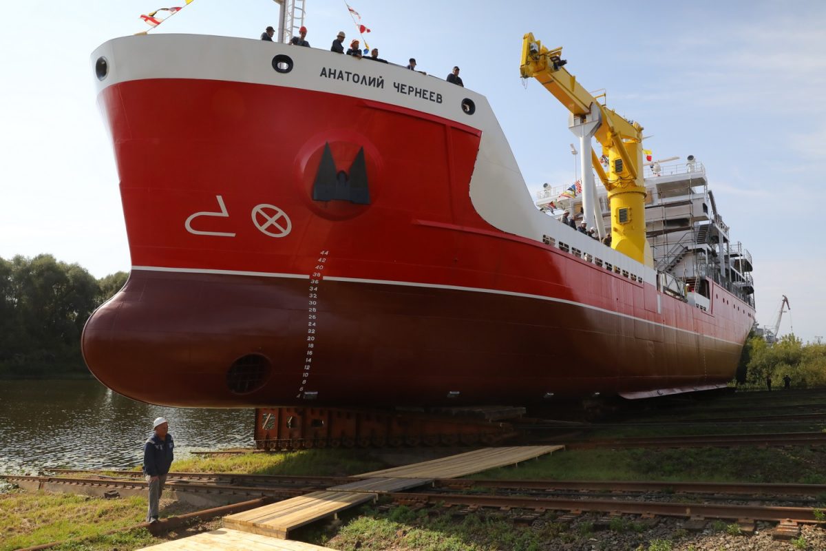Грузопассажирское судно для Камчатского края спустили на воду в Нижегородской области