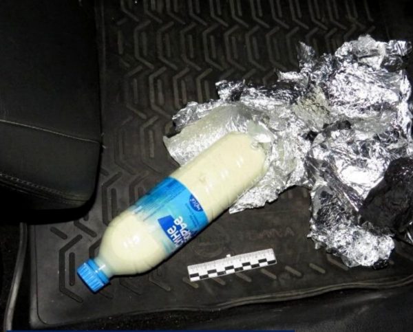 >Бутылку с гашишным маслом обнаружили полицейские в Починковском районе