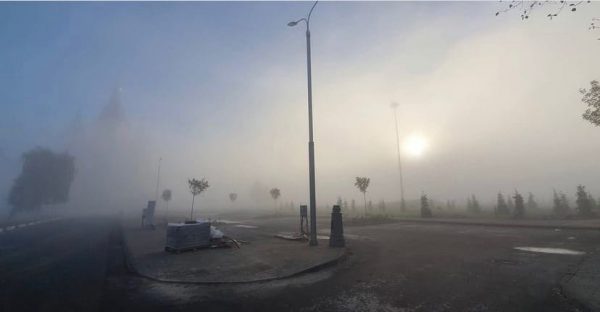 Густой туман окутал Нижний Новгород