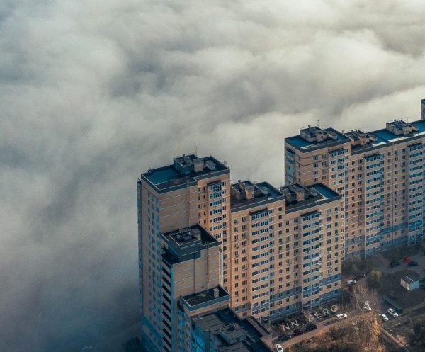 Осенний туман окутал Нижний Новгород