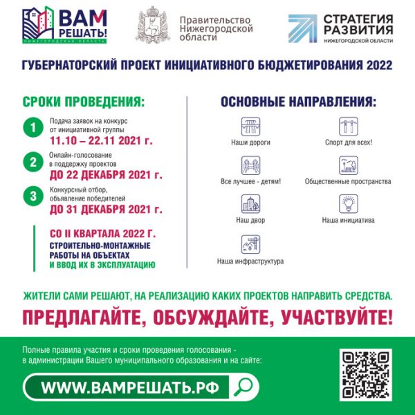 В Дзержинске продлен срок приема заявок по проекту «Вам решать!»