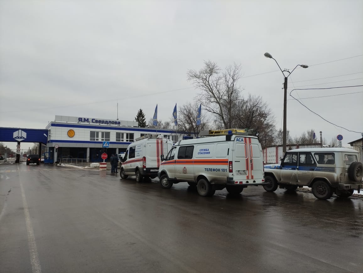 Тушение пожара на заводе в Дзержинске завершено