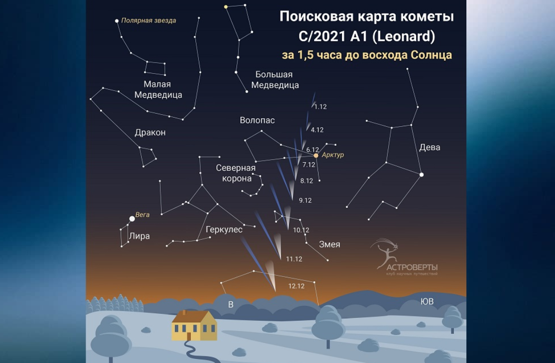 Нижегородцы смогут увидеть комету Леонарда в декабре